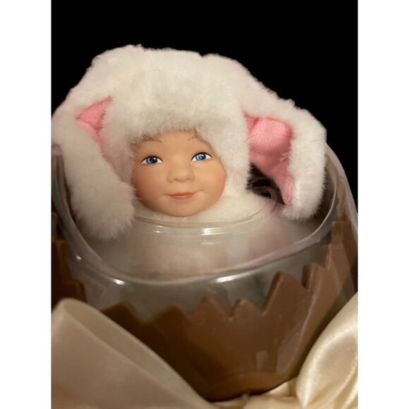 Vintage 2000 Anne Geddes Baby Bunnies in Easter Egg New in Box - Picture 7 of 9